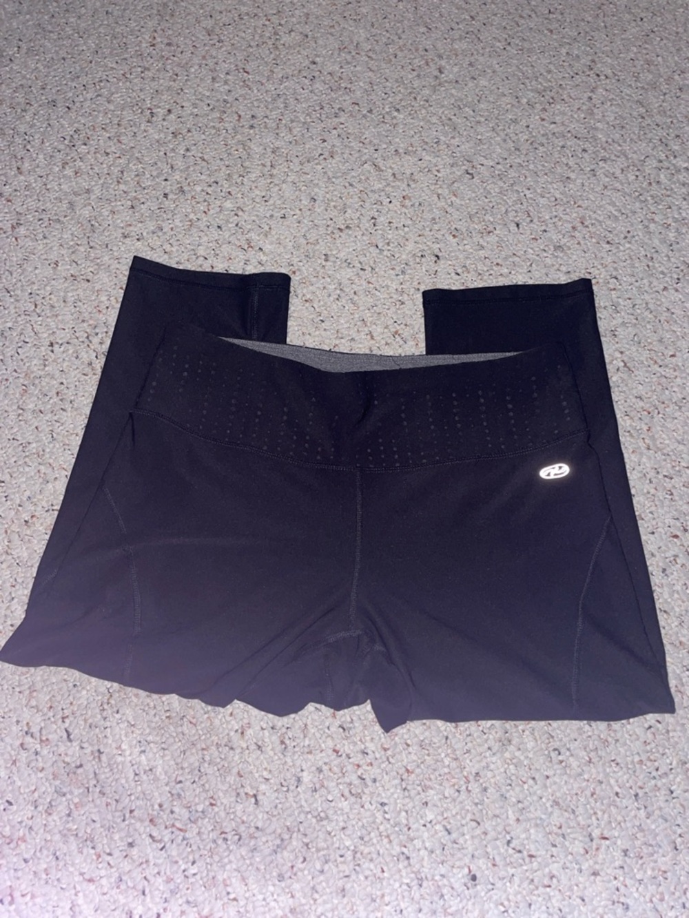 High-Rise Black cropped Athletic Legging